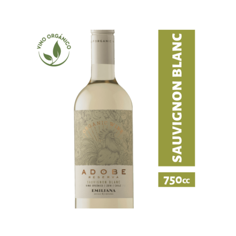 Vino Orgánico Adobe Reserva Sauvignon Blanc 750 cc