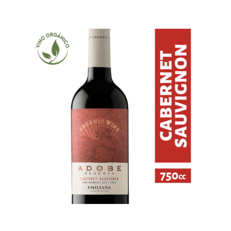 Vino Orgánico Adobe Reserva Cabernet Sauvignon 750 cc
