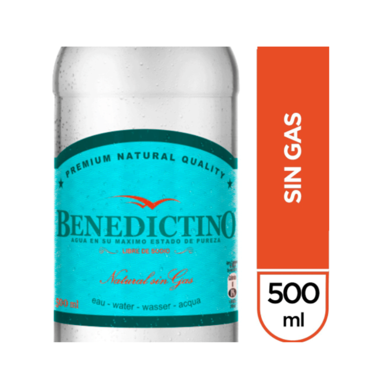 Agua Benedictino Sin Gas 500 cc
